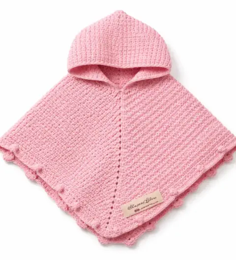 Handcrafted Hooded Baby Poncho