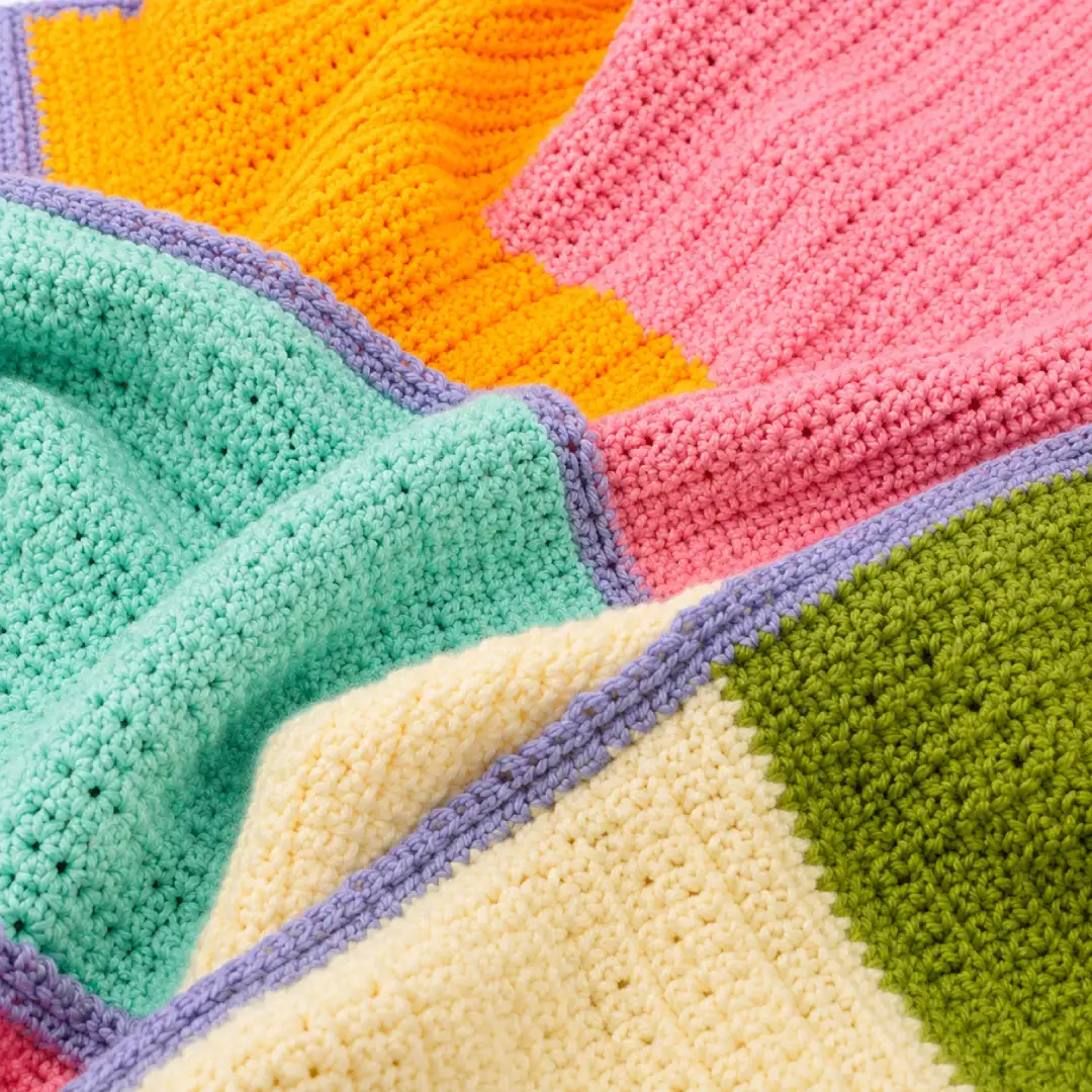 Handmade Rainbow Crochet Baby Blanket | 36 x 36 Inches - Image 2