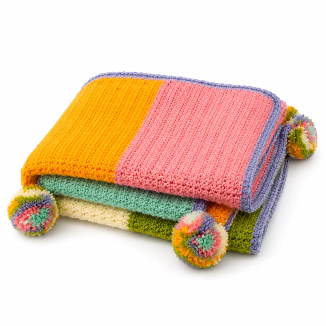 Handmade Rainbow Crochet Baby Blanket | 36 x 36 Inches