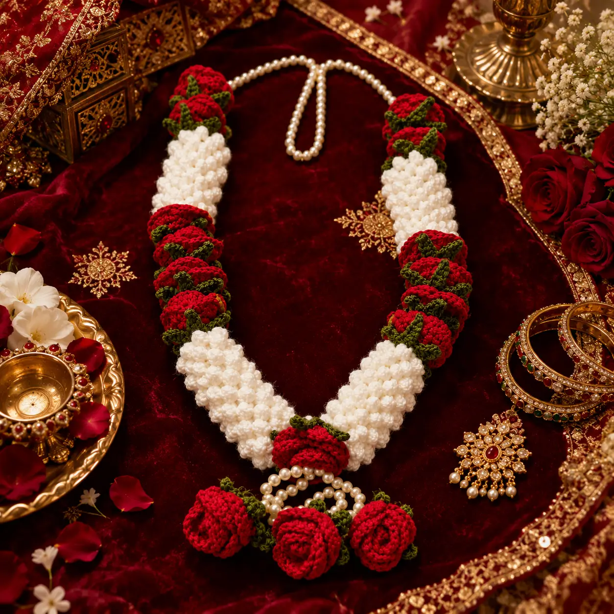 Handmade Crochet Deity Varmala - Image 3
